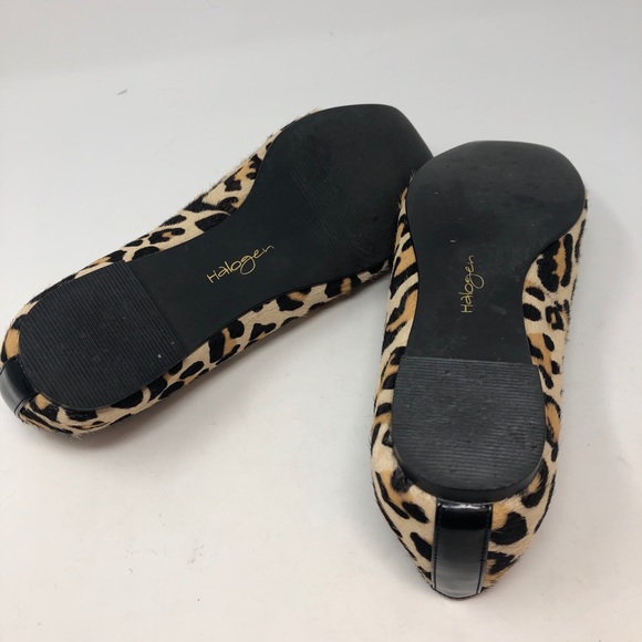 Nordstrom Square Toe Leopard Animal Print Flats 6M - Picture 6 of 9